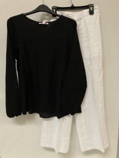 QTY OF THE WHITE COMPANY ITEMS TO INCLUDE JERSEY LACE INSERT TOP BLACK SIZE 12 TOTAL RRP £167