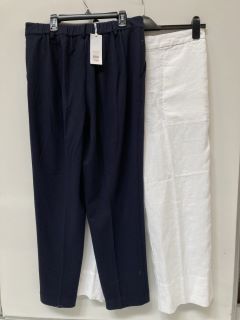 QTY OF THE WHITE COMPANY ITEMS TO INCLUDE WOOL RICH TAPERED TROUSERS NAVY SIZE 14 TOTAL RRP £217