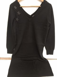 QTY OF THE WHITE COMPANY ITEMS TO INCLUDE ORGANIC COTTON WOOL EMBELLISHED KNIT DRESS BLACK SIZE 8 TOTAL RRP £265