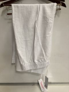 2 X THE WHITE COMPANY SIZE 14 WIDE LEG CROPPED LINEN TROUSERS RRP £196