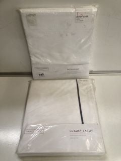 THE WHITE COMPANY SINGLE RICHMOND DUVET COVER AND THE WHITE COMPANY KING LUXURY SAVOY DUVET COVER TOTAL RRP £200