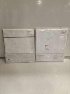 THE WHITE COMPANY SINGLE SAVORY FLAT SHEET AND THE WHITE COMPANY DOUBLE ARLES DUVET COVER TOTAL RRP £92