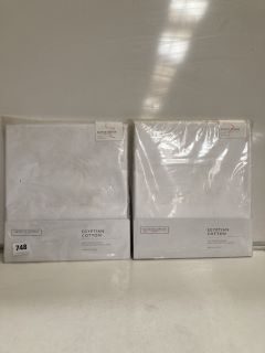 2 X THE WHITE COMPANY EGYPTIAN COTTON DUVET COVER TWIN TOTAL RRP £160