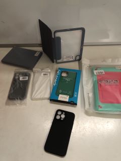 BOX OF ASSORTED GOODS TO INCLUDE PHONE CASES