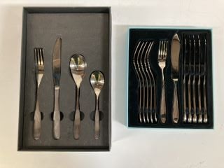 1 X TATTERSALL MIRROR POLISHED 18/10 STAINLESS STEEL DISHWASHER SAFE, TO ALSO INCLUDE SOPHIE CONRAN SET OF 6 FISH KNIVES AND FORKS