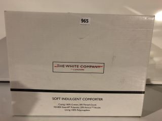 QTY OF ASSORTED THE WHITE COMPANY SOFT INDULGENT COMFORTER TOTAL RRP £200