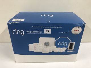 RING ALARM PACK WITH OUTDOOR SIREN AND INDOOR CAMERA (2ND GEN) 12 PIECE - RRP: £219.99