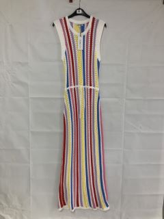 OLIVIA RUBIN NELLY CROCHET STRIPE DRESS - SIZE: XL - RRP.£230