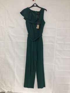 PHASE EIGHT ZELDA BOTTLE GREEN JUMPSUIT - SIZE: 14 - RRP.£135