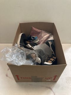 BOX OF ASSORTED ITEMS INC WOMEN'S LIPSY WEDGES SIZE 6 UK