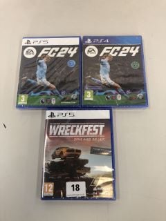 3 X PLAYSTATION GAMES INC FC 24 FOR PLAYSTATION 5