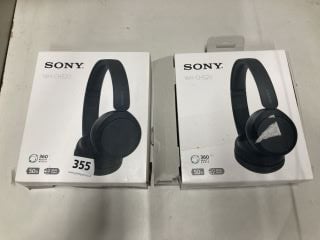 2 X SONY WH-CH520 WIRELESS HEADPHONES MODEL NO: YY2958