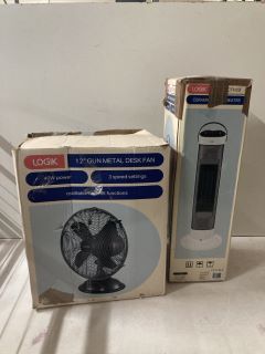 2 X LOGIK ITEMS INC CERAMIC TOWER FAN