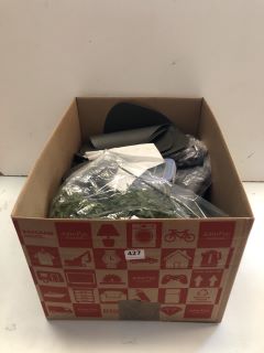 BOX OF ASSORTED ITEMS INC FAKE PLANT