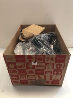 BOX OF ASSORTED ITEMS INC COAT HANGERS