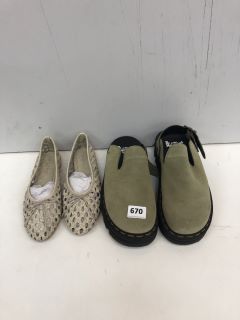 2 X ASSORTED SHOES INC PILCRO SANDALS UK SIZE: 7.5