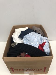 BOX OF PREMIUM CLOTHING VARIOUS SIZES & DESIGNS