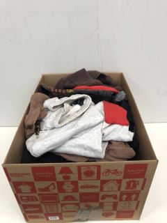 BOX OF PREMIUM CLOTHING VARIOUS SIZES & DESIGNS