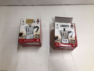 2 X BIALETTI MOKA EXPRESS ESPRESSO MAKER