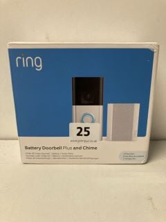 RING BATTERY DOORBELL PLUS & CHIME 1536P HD VIDEO DOORBELL