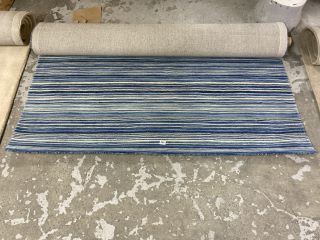 JOHN LEWIS HANDMADE RUG 170 X 240CM (STRIA STRIPE BLUE) RRP - £350.00