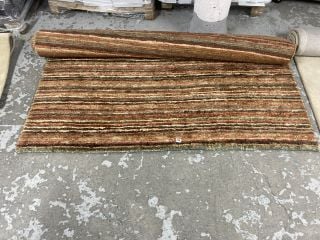 JOHN LEWIS HAND KNOTTED RUG 200 X 300CM (RUSTIC JUTE STRIPE / MULTI) RRP - £650.00