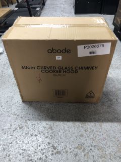 ABODE 60CM CURVED GLASS CHIMNEY COOKER HOOD MODEL: AGCH6031B