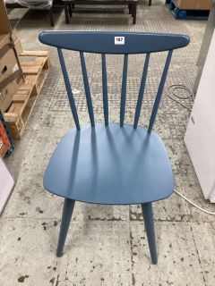 BLUE WOODEN DINING CHAIR