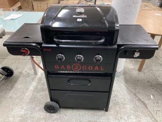 CHAR BROIL GAS TO COAL FOUR BURNER BARBECUE RRP £699