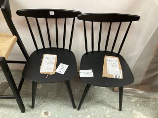 A PAIR OF JOHN LEWIS SPINDLE BACK DINING CHAIRS