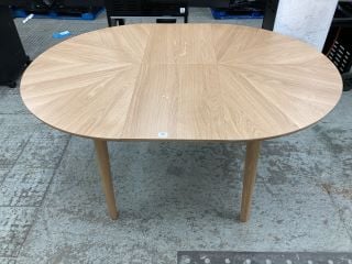 JOHN LEWIS NOTCH ROUND EXTENDING DINING TABLE IN OAK RRP £779