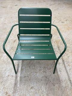 JOHN LEWIS METAL ARMCHAIR IN GREEN