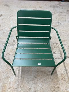 JOHN LEWIS METAL ARMCHAIR IN GREEN