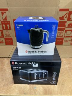 RUSSELL HOBBS INSPIRE 4 SLICE TOASTER AND KETTLE (COMPLETE SET)