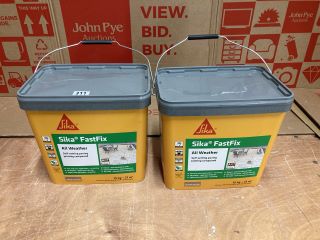 2 X TUBS OF SIKA FAST FIX ALL WEATHER PROOF SELF SETTING PAVING JOINTING COMPOUND