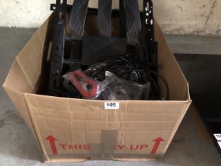 BOX OF ASSORTED TV ACCESSORIES