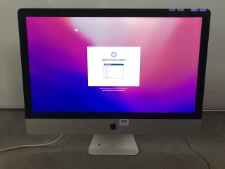 APPLE IMAC 128GB + 1TB PC IN SILVER: MODEL NO A1419. INTEL CORE I7, 16GB RAM, 27" SCREEN  [JPTN40544]