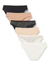 QTY OF ITEMS TO INLCUDE BOX OF APPROX 30 X ASSORTED UNDERWEAR TO INCLUDE ESSENTIALS WOMEN'S COTTON BIKINI BRIEF UNDERWEAR (AVAILABLE IN PLUS SIZE), PACK OF 6, FLORAL/MULTICOLOUR, 16, ESSENTIALS WOMEN