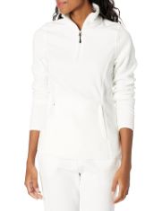 QTY OF ITEMS TO INLCUDE 10 X ESSENTIALS WOMEN'S CLASSIC-FIT LONG-SLEEVE QUARTER-ZIP POLAR FLEECE PULLOVER JACKET (AVAILABLE IN PLUS SIZE), BRIGHT WHITE, 4XL PLUS, ESSENTIALS MEN'S LIGHTWEIGHT FRENCH