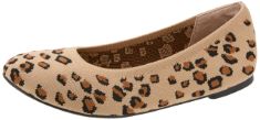 12 X ESSENTIALS WOMEN'S KNIT BALLET FLAT, BROWN LEOPARD PRINT, 6 UK.