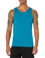 30 X ESSENTIALS MEN'S SLIM-FIT VEST, TEAL BLUE, XXL.