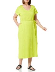 QTY OF ITEMS TO INLCUDE BOX OF APPROX 30 X ASSORTED CLOTHES TO INCLUDE ESSENTIALS WOMEN'S SHORT-SLEEVED BELTED MIDI T-SHIRT DRESS, LIME GREEN, S, ESSENTIALS WOMEN'S LONG-SLEEVE LIGHTWEIGHT CREWNECK J