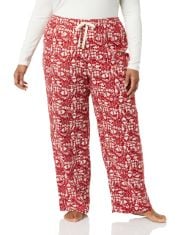 QTY OF ITEMS TO INLCUDE BOX OF APPROX 30 X ASSORTED CLOTHES TO INCLUDE ESSENTIALS WOMEN'S FLANNEL SLEEP TROUSERS - DISCONTINUED COLOURS, RED MONO SANTA, XXS, ESSENTIALS WOMEN'S SNUG-FIT COTTON PYJAMA