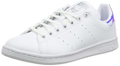 2 X PAIRS ADIDAS UNISEX KIDS STAN SMITH J GYMNASTICS SHOE, FTWR WHITE/FTWR WHITE/SILVER MET, 3.5 UK.