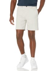 QTY OF ITEMS TO INLCUDE BOX OF APPROX 30 X ASSORTED CLOTHES TO INCLUDE ESSENTIALS MEN'S CLASSIC-FIT 7" SHORT, SILVER, 38W, ESSENTIALS MEN'S CLASSIC-FIT STRETCH GOLF TROUSERS (AVAILABLE IN BIG & TALL)