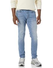 10 X ESSENTIALS MEN'S SKINNY-FIT HIGH STRETCH JEAN, LIGHT WASH, 29W / 32L.