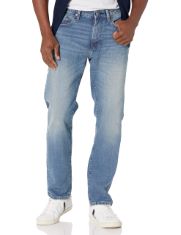 QTY OF ITEMS TO INLCUDE 11 X ASSORTED JEANS TO INCLUDE ESSENTIALS MEN'S RELAXED-FIT STRETCH JEAN (AVAILABLE IN BIG & TALL), LIGHT WASH, 58W / 34L, ESSENTIALS MEN'S SKINNY-FIT COMFORT STRETCH JEAN (PR