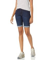 QTY OF ITEMS TO INLCUDE 11 X ASSORTED DENIM ITEMS TO INCLUDE ESSENTIALS WOMEN'S 9" DENIM BERMUDA SHORTS, DARK WASH, 10-12, ESSENTIALS MEN'S SKINNY-FIT COMFORT STRETCH JEAN (PREVIOUSLY GOODTHREADS), S