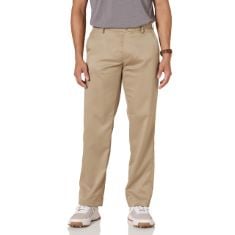 QTY OF ITEMS TO INLCUDE 30 X ESSENTIALS MEN'S CLASSIC-FIT STRETCH GOLF TROUSERS (AVAILABLE IN BIG & TALL), KHAKI BROWN, 40W / 30L, ESSENTIALS MEN'S STRAIGHT-FIT STRETCH GOLF TROUSERS, GREY, 30W / 30L