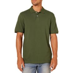 QTY OF ITEMS TO INLCUDE BOX OF APPROX 30 X ASSORTED CLOTHES TO INCLUDE ESSENTIALS MEN'S SLIM-FIT COTTON PIQUE POLO SHIRT, OLIVE, M, ESSENTIALS MEN'S SLIM-FIT COTTON PIQUE POLO SHIRT, CORAL ORANGE, L.